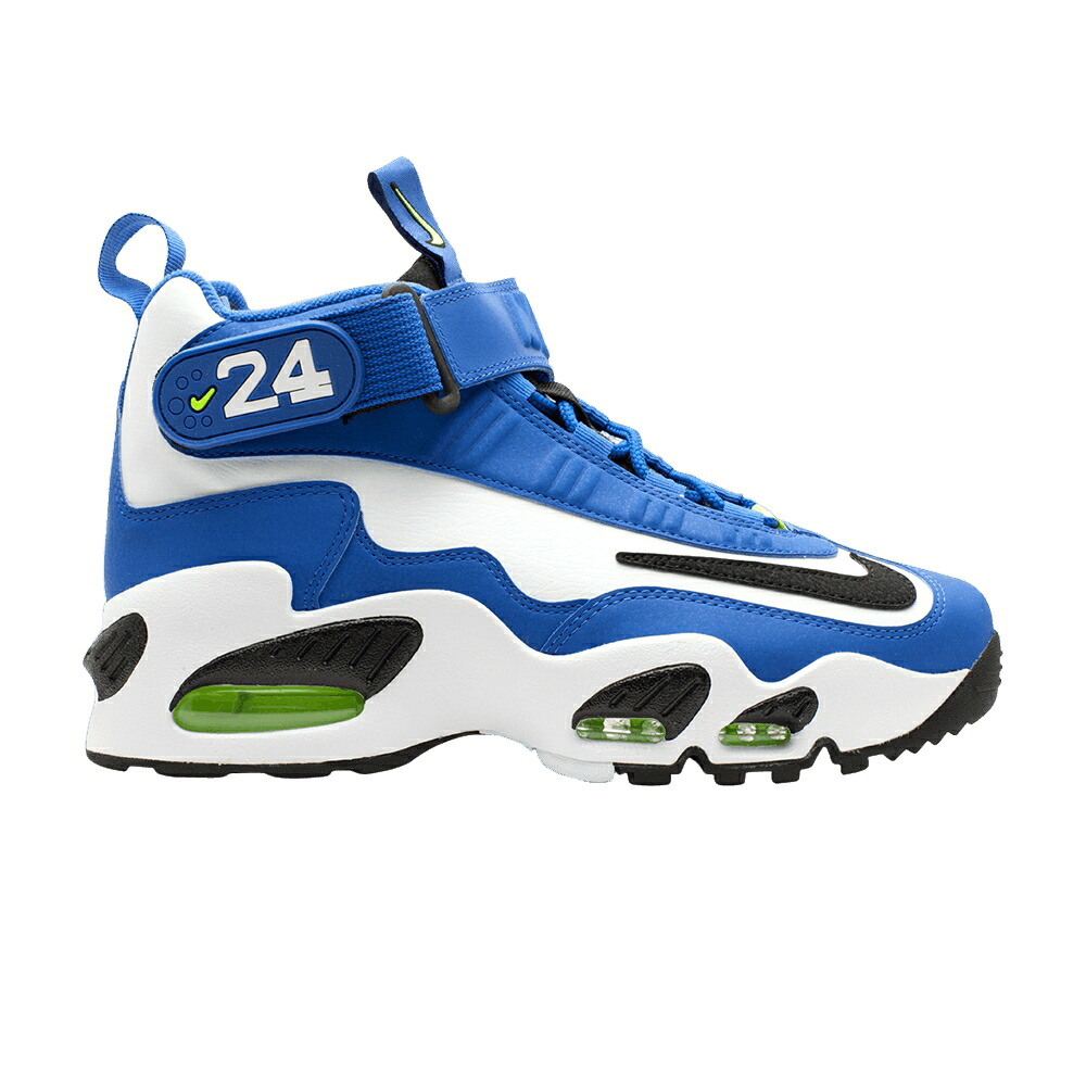 ナイキ グリフィー マックス 白色 ホワイト 黒色 ブラック ジュニア キッズ NIKE AIR GRIFFEY MAX 1 GS / VARSITY ROYAL WHITE BLACK VOLT ベビー マタニティ スニーカー｜スニケス
