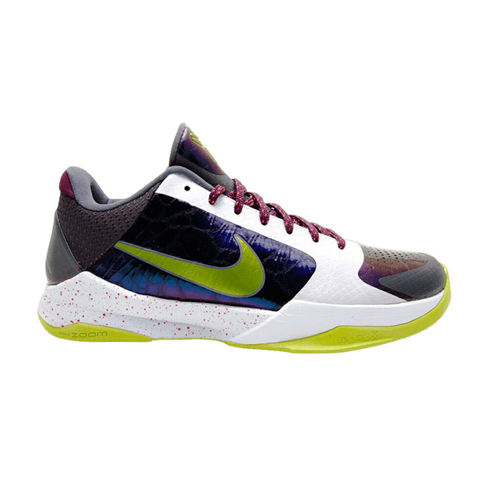 ナイキ ズーム コービー 紫 パープル 白色 ホワイト 黒色 ブラック 'CHAOS' スニーカー メンズ NIKE ZOOM KOBE 5 2009 / PURPLE CYBER WHITE BLACK｜スニケス