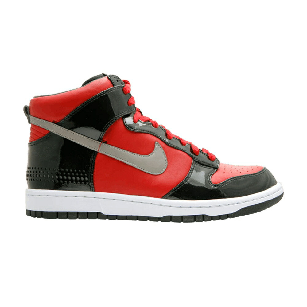 ナイキ ダンク ハイ プレミアム 赤 レッド 灰色 グレー 黒色 ブラック ダンクハイ DJ AM スニーカー メンズ NIKE DUNK HIGH PREMIUM / VARSITY RED MEDIUM GREY BLACK