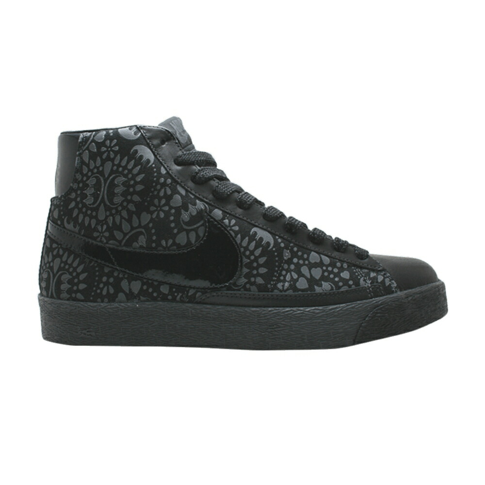 ナイキ ブレイザー プレミアム 黒色 ブラック CLAW MONEY スニーカー レディース NIKE WMNS BLAZER HI PREMIUM / BLACK BLACK ANTHRACITE