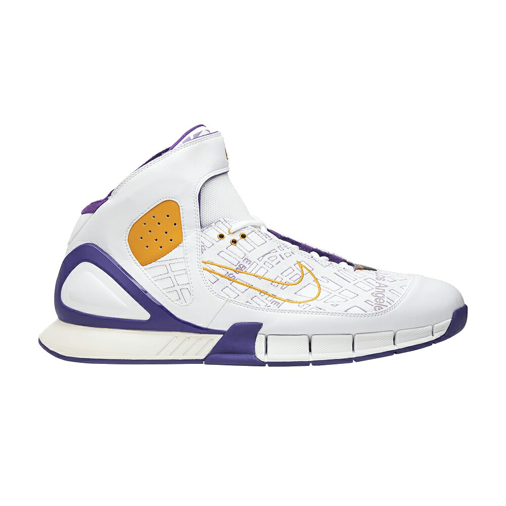ナイキ 望遠レンズ ハラチ レーザ 紫 パープル ゴールド \u0027天使の都市 MAP\u0027 スニーカー メンズ NIKE AIR ZOOM HUARACHE 2K5 LASER KB / WHT WHT VAR PURPLE CANYON GOLD