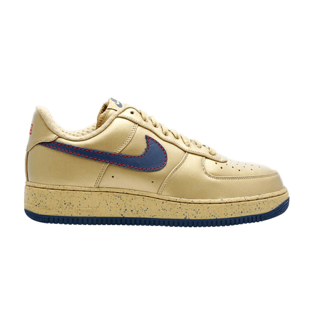 ナイキ プレミアム ゴールド 紺色 ネイビー エアフォース 'BARKLEY PACK' スニーカー メンズ NIKE AIR FORCE 1 LOW PREMIUM / METALLIC GOLD MIDNIGHT NAVY｜スニケス
