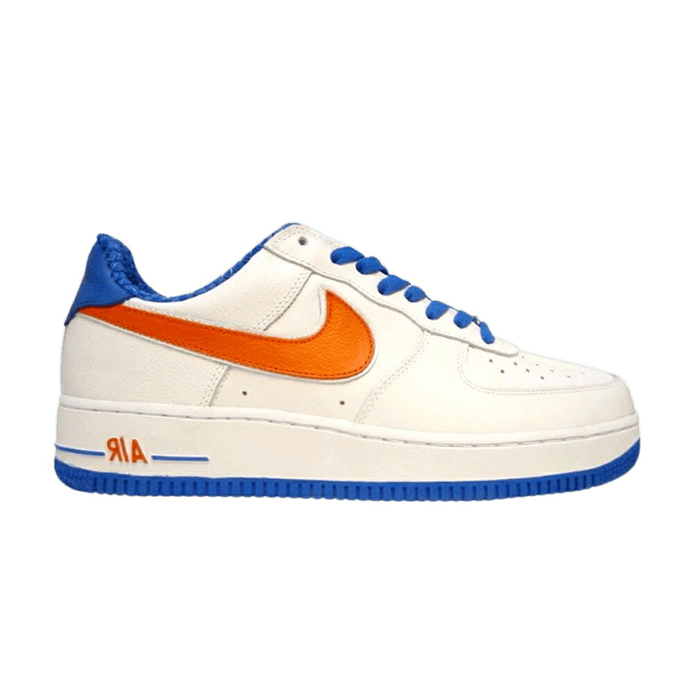 ナイキ 白色 ホワイト 橙 オレンジ 青色 ブルー エアフォース スニーカー メンズ NIKE AIR FORCE 1 / WHITE ORANGE BLAZE SIGNAL BLUE|スニケス