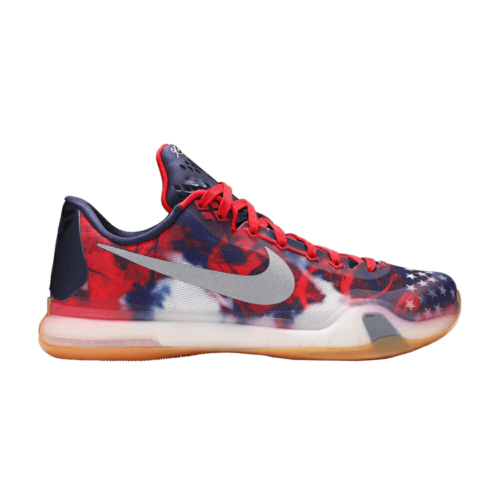 ナイキ コービー 赤 赤いこと しろがね色 しろがね色 \u0027USA\u0027 スニーカー メンズ NIKE KOBE 10 / UNIVERSITY RED REFLECT SILVER メンズ靴-靴