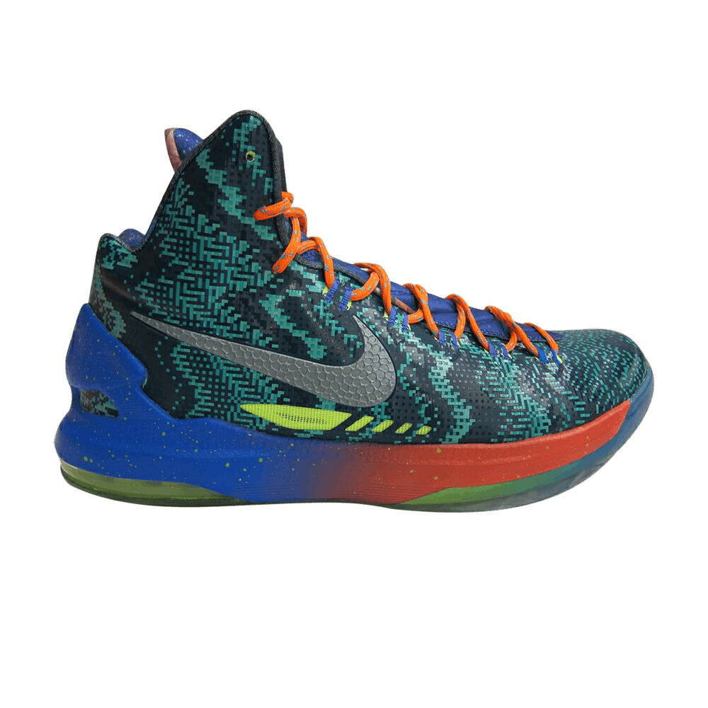 ナイキ 割り増し金 橙 オレンジ色 \u0027WHAT KD\u0027 スニーカー メンズ NIKE KD 5 PREMIUM THE / OBSIDIAN TTL ORANGE RFLT SLVR