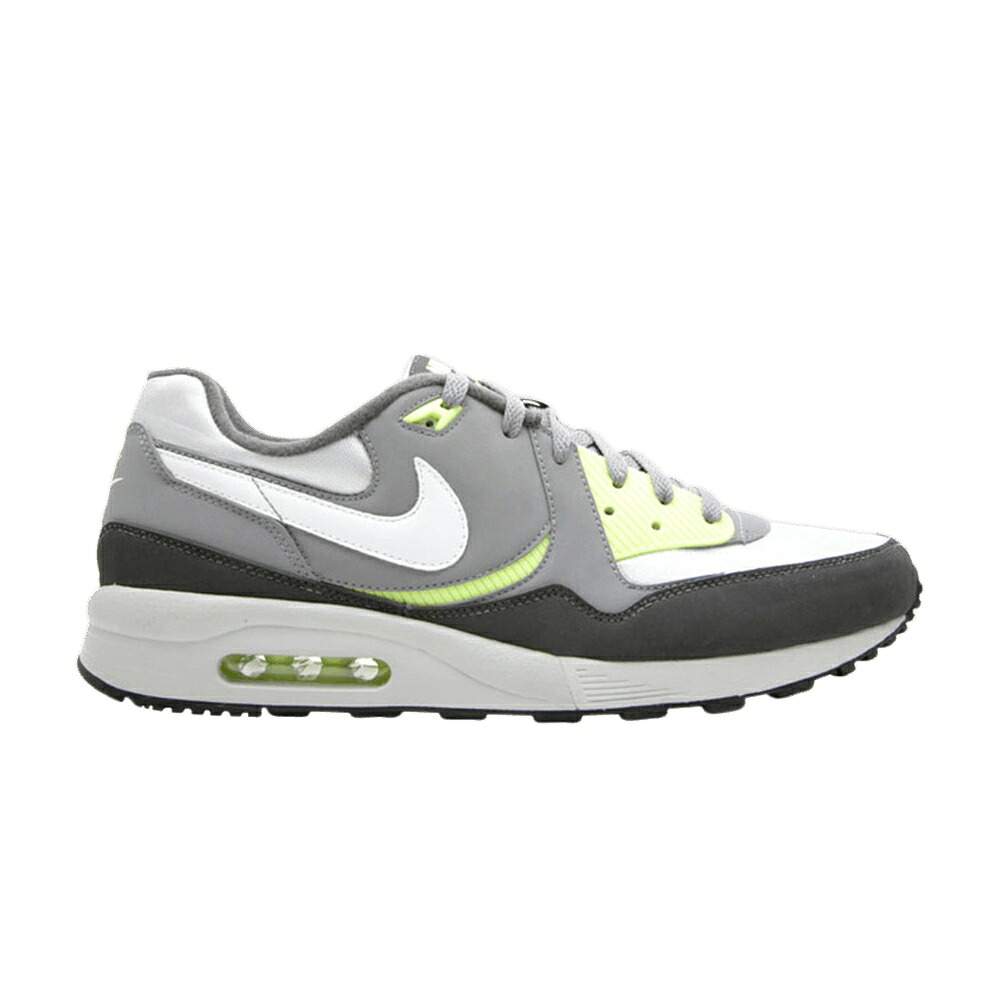 ナイキ マックス 割り増し金 薄墨色 薄墨色 エア湖マックス スニーカー メンズ NIKE AIR MAX LIGHT PREMIUM / CL GREY WHT NN YLLW DRK CHRCL