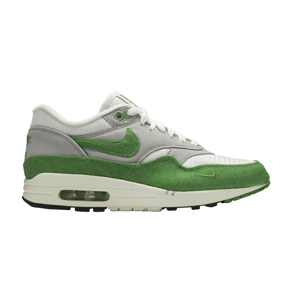 ナイキ マックス プレミアム 白色 ホワイト 銀色 シルバー エアマックス 'CHLOROPHYLL' スニーカー メンズ NIKE PATTA X AIR MAX 1 PREMIUM 2009 / WHITE CHLOROPHYLL MATTE SILVER｜スニケス