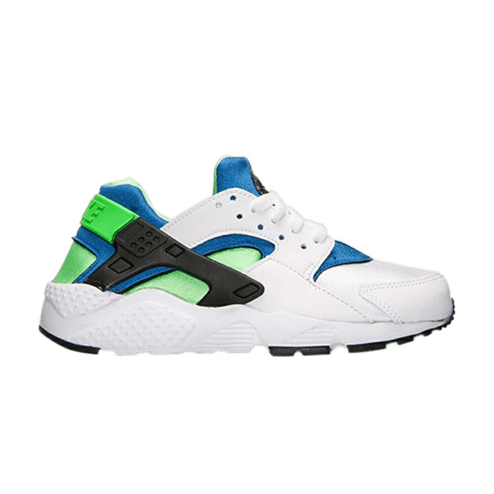 ナイキ ハラチ ラン スクリーム 緑 グリーン 白色 ホワイト ハラチラン 'SCREAM GREEN' ジュニア キッズ NIKE HUARACHE RUN GS / SCREAM GREEN BLK RYL BL WHITE ベビー マタニティ スニーカー｜スニケス