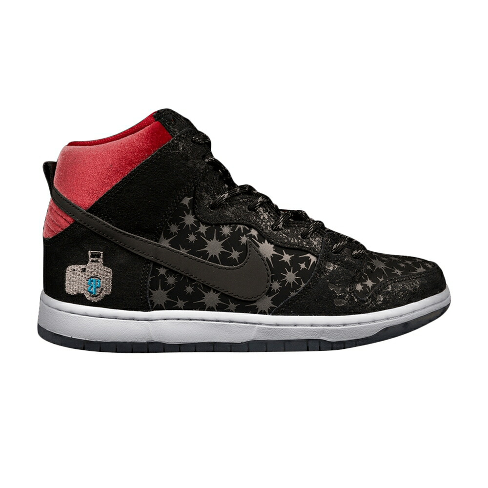 ナイキ ダンク ハイ エスビー 黒色 ブラック 赤 レッド ダンクハイ 'PAPARAZZI' スニーカー メンズ NIKE DUNK HIGH PREM SB BP QS / BLACK BLACK VALIANT RED｜スニケス