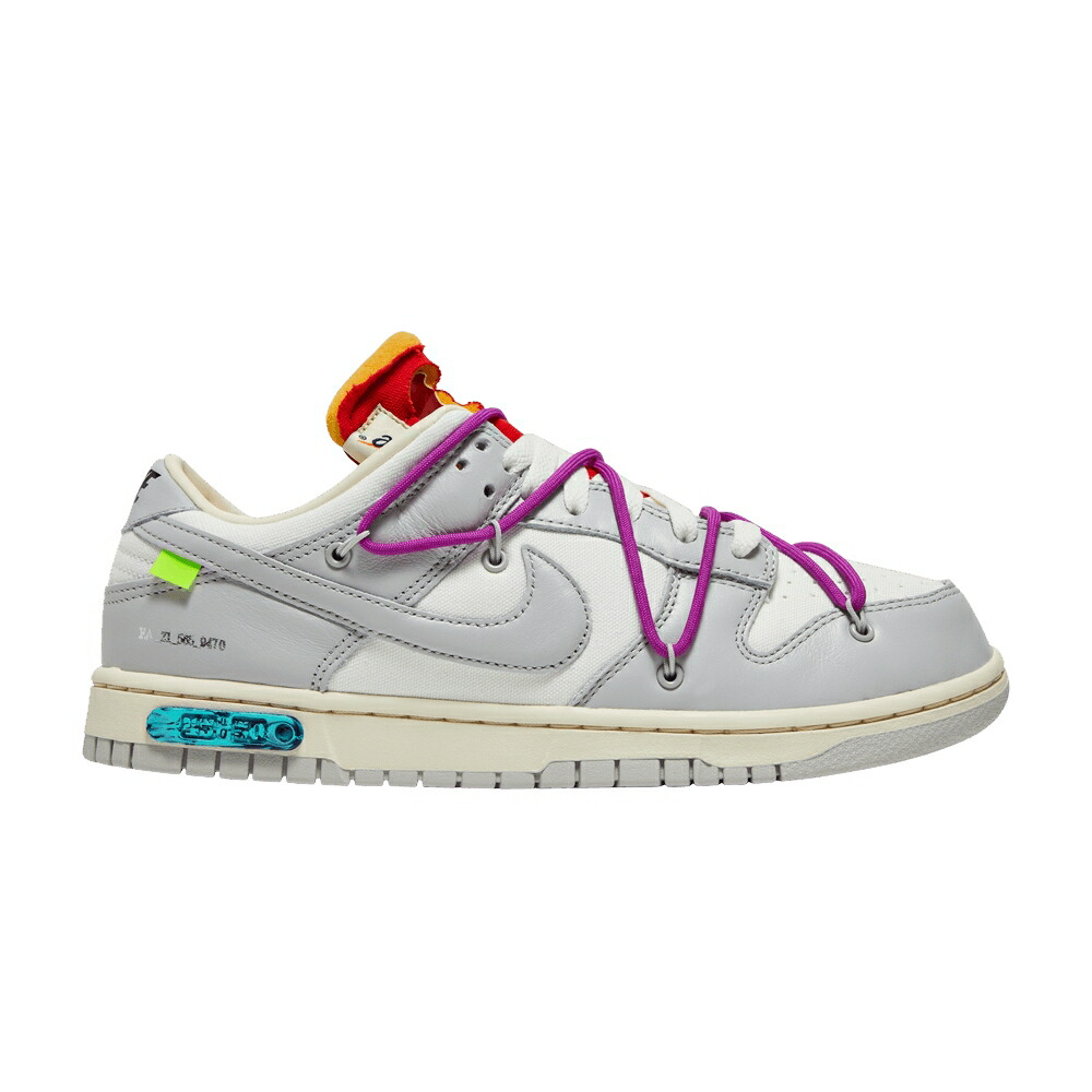ナイキ オフホワイト ダンク 灰色 グレー マジェンタ ダンクロー LOT 50 スニーカー メンズ NIKE OFF-WHITE X DUNK LOW 45 OF / SAIL NEUTRAL GREY MAGENTA