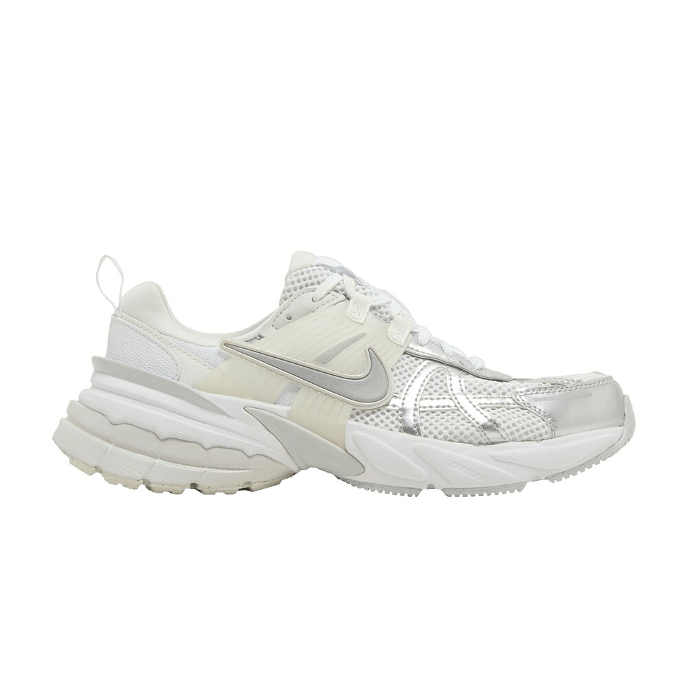 ナイキ 幽客 しろがね色 しろがね色 白いこと 白いこと \u0027METALLIC SILVER\u0027 スニーカー レディース NIKE WMNS V2K RUN / METALLIC SILVER WHITE
