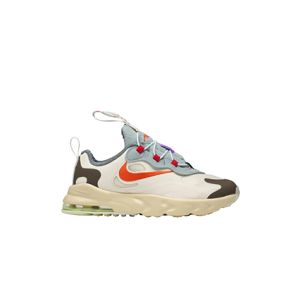 ナイキ マックス リアクト クリーム トラヴィススコット エアマックス 'CACTUS TRAILS' ベビー NIKE TRAVIS SCOTT X AIR MAX 270 REACT ENG TD / LIGHT CREAM DARK HAZEL MICA