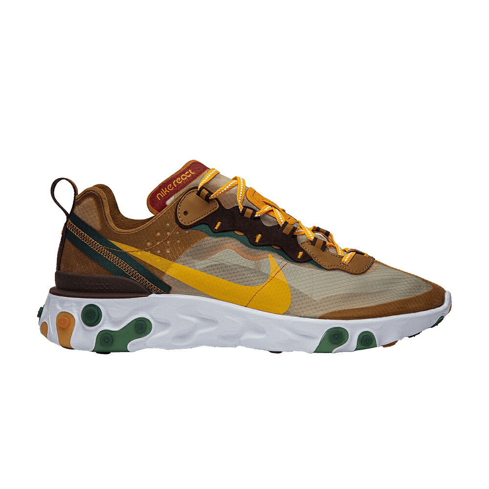 ナイキ リアクト 化学元素 象牙色 橙 オレンジ色 \u0027IVORY ORANGE\u0027 スニーカー メンズ NIKE REACT ELEMENT 87 / PALE IVORY ORANGE PEEL