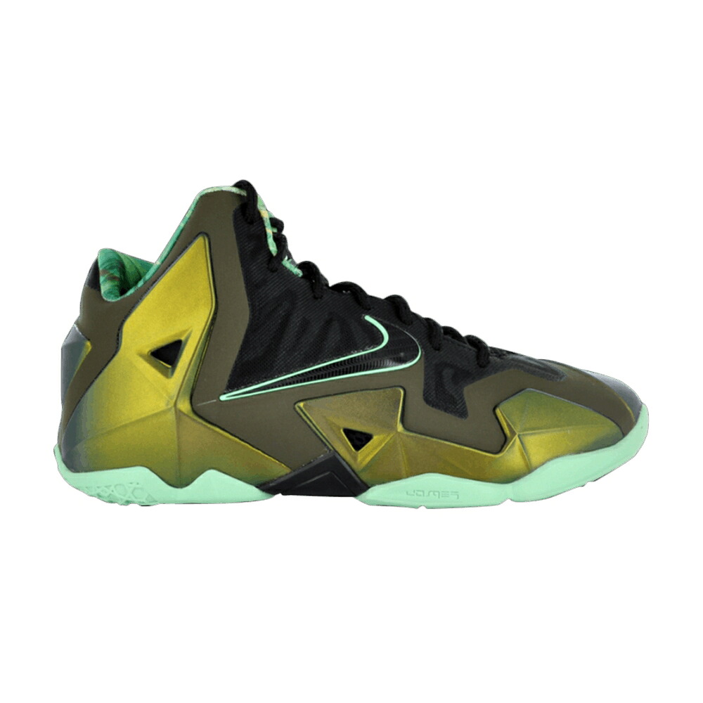 ナイキ レブロン 'KING'S PRIDE' ジュニア キッズ NIKE LEBRON 11 GS / PRCHT GLD ARTIC GRN DRK LDN BL ベビー マタニティ スニーカー 59,940円