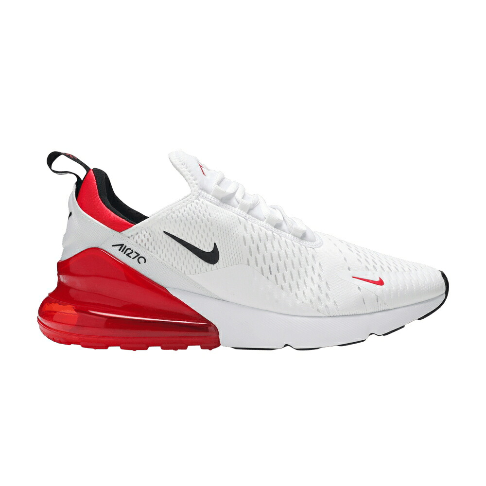 ナイキ マックス 白色 ホワイト 黒色 ブラック 赤 レッド エアマックス 'UNIVERSITY RED' スニーカー メンズ NIKE AIR MAX 270 / WHITE BLACK UNIVERSITY RED|スニケス