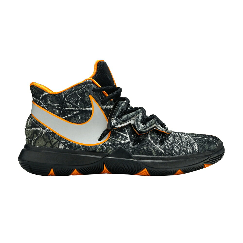 ナイキ カイリー 黒いこと 黒いこと 橙 オレンジ色 \u0027TACO\u0027 お坊っちゃん キッズ NIKE KYRIE 5 GS PE / BLACK REFLECTIVE ORANGE もの言う花 マタニティ スニーカー