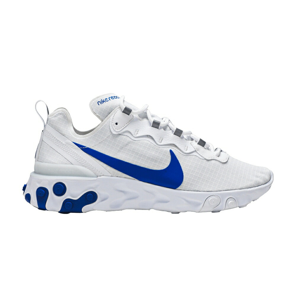 ナイキ リアクト エレメント ゲーム 白色 ホワイト WHITE ゲームロイヤル 青 ブルー ブルー スニーカー メンズ NIKE REACT ELEMENT 55 GAME ROYAL / WHITE GAME ROYAL
