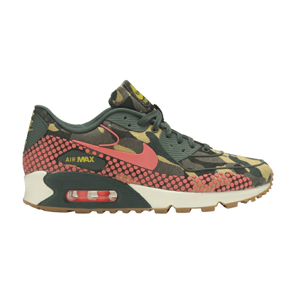 ナイキ マックス 家鴨柄 大気圏マックス \u0027DESERT CAMO\u0027 スニーカー レディース NIKE WMNS AIR MAX 90 JCRD PRM / DESERT CAMO HOT LAVA SQUADRON