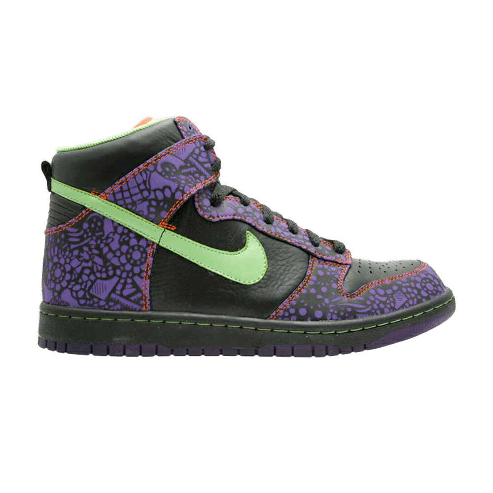 ナイキ ダンク ハイ プレミアム 黒色 ブラック 緑 グリーン ダンクハイ 'DAY DEAD' スニーカー メンズ NIKE DUNK HIGH PREMIUM OF THE / BLACK SPRINTER GREEN BLACK|スニケス