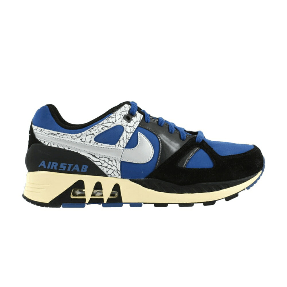ナイキ プレミアム 青色 ブルー 銀色 シルバー スニーカー メンズ NIKE AIR STAB PREMIUM / BLUE RIBBON METALLIC SILVER
