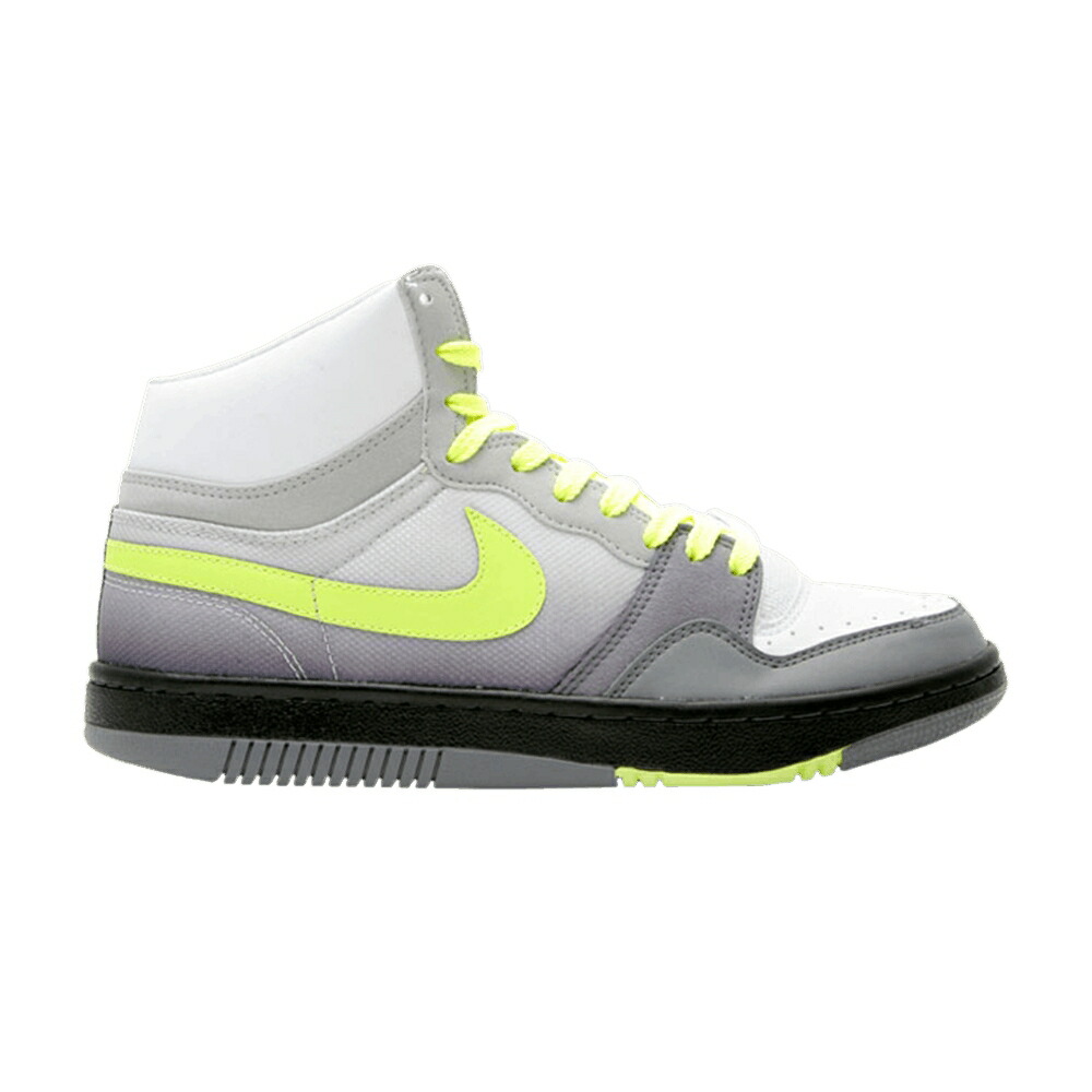 ナイキ コート 白色 ホワイト クール 灰色 グレー スニーカー メンズ NIKE COURT FORCE HI BASIC / WHITE VOLT COOL GREY NTRL GREY