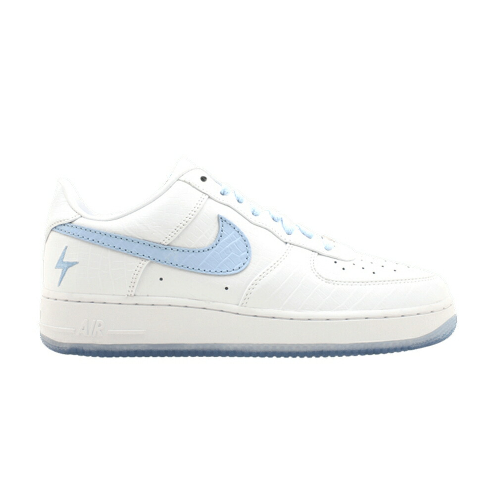 ナイキ プレミアム 白色 ホワイト 青色 ブルー エアフォース LADAINIAN TOMLINSON スニーカー メンズ NIKE AIR FORCE 1 PREMIUM / WHITE ICE BLUE