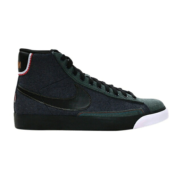 ナイキ ブレイザー ミッド プレミアム 黒色 ブラック 赤 レッド 'SELVAGE DENIM' スニーカー メンズ NIKE BLAZER MID PREMIUM / OBSIDIAN BLACK ORN BL SPORT RED|スニケス