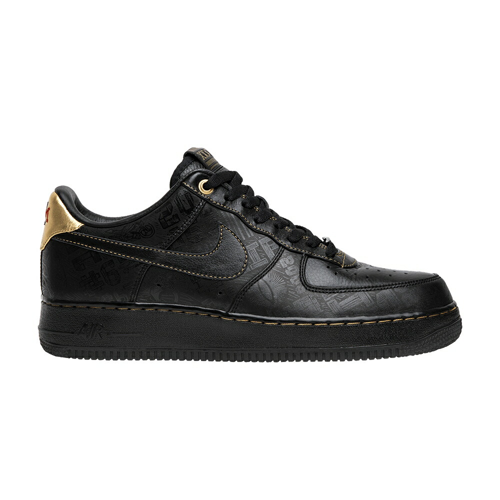 ナイキ 割り増し金 黒いこと 黒いこと ゴールド 空軍 \u0027BLACK MONTH\u0027 スニーカー メンズ NIKE AIR FORCE 1 LOW PREMIUM HISTORY 2011 / BLACK BLACK METALLIC GOLD 靴-メンズ靴-スニーカー