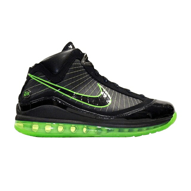 ナイキ マックス レブロン 黒色 ブラック 緑 グリーン エアマックス DUNKMAN スニーカー メンズ NIKE AIR MAX LEBRON 7 / BLACK BLACK ELECTRIC GREEN