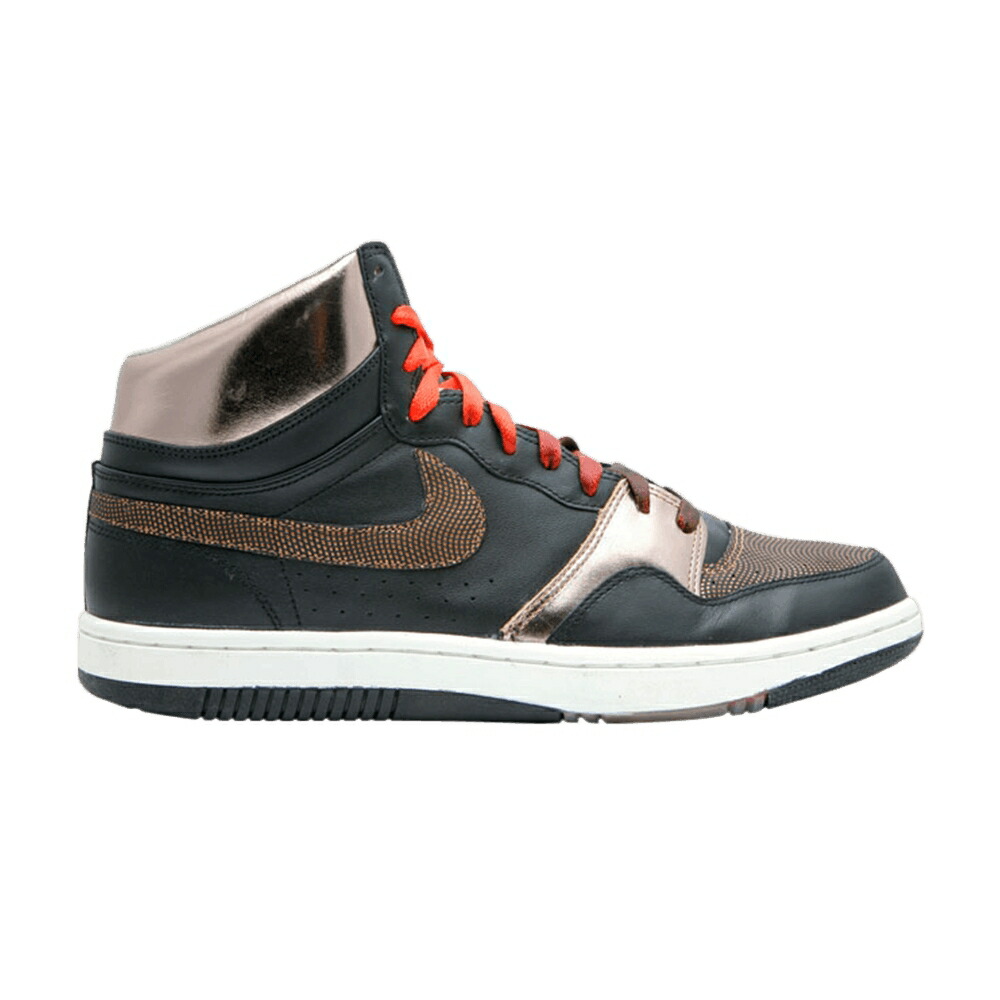 ナイキ コート ハイ 黒色 ブラック 銅色 コッパー 白色 ホワイト チーム スニーカー メンズ NIKE COURT FORCE HIGH / BLACK METALLIC COPPER WHITE TEAM
