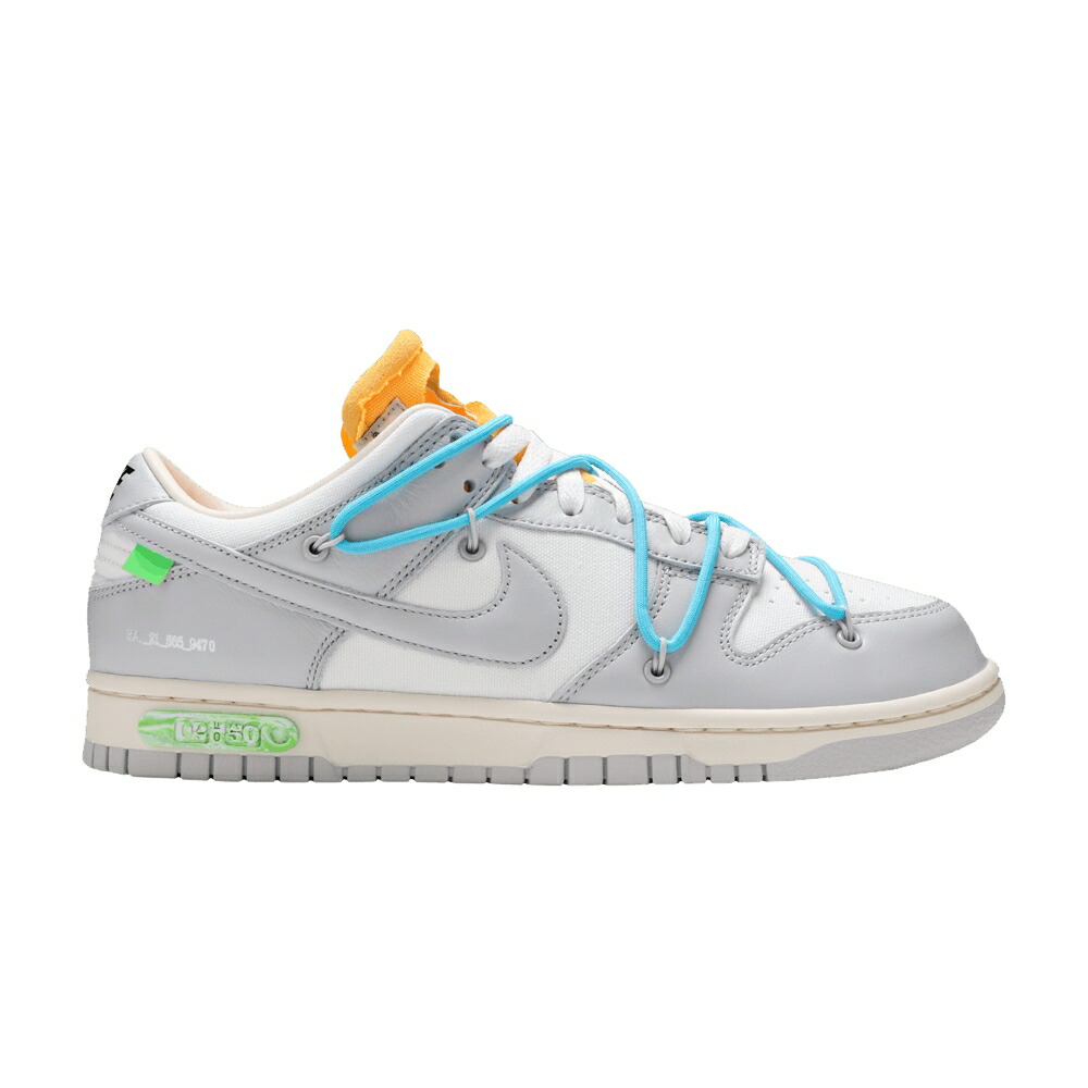 ナイキ オフホワイト ダンク 灰色 グレー 青色 ブルー ダンクロー 'LOT 50' スニーカー メンズ NIKE OFF-WHITE X DUNK LOW 02 OF / SAIL NEUTRAL GREY BLUE FURY 90,970円
