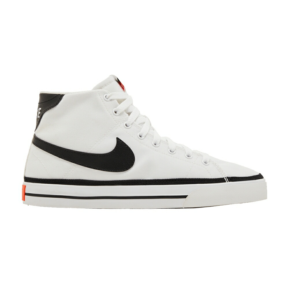 ナイキ コート レガシー ミッド 白色 ホワイト チーム 橙 オレンジ 黒色 ブラック WHITE BLACK スニーカー メンズ NIKE COURT LEGACY CANVAS MID / WHITE TEAM ORANGE BLACK