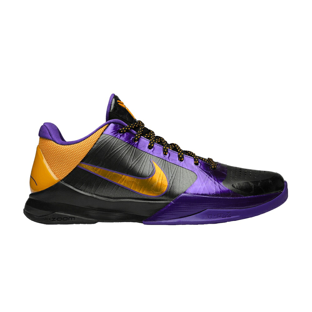 ナイキ 望遠レンズ コービー 黒いこと 黒いこと 紫 パープル \u0027LAKERS AWAY\u0027 スニーカー メンズ NIKE ZOOM KOBE 5 / BLACK DEL SOL VARSITY PURPLE