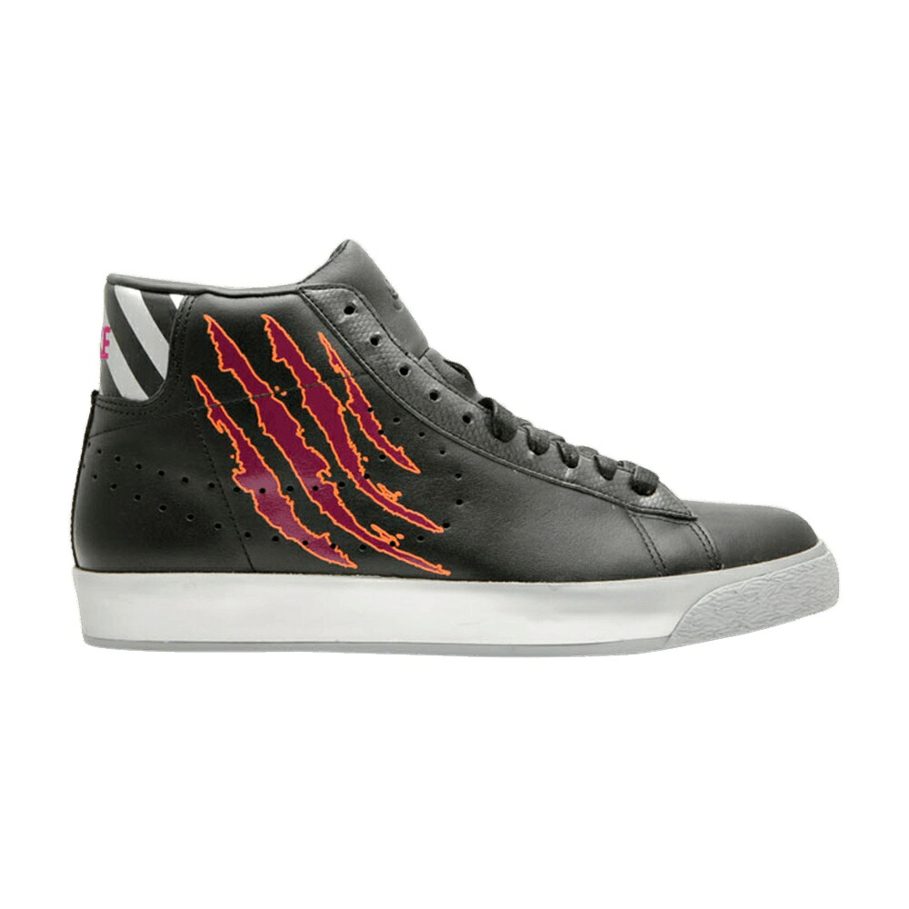 ナイキ ブレイザー ミッド プレミアム 黒色 ブラック 銀色 シルバー 'GODZILLA' スニーカー メンズ NIKE BLAZER MID PREMIUM / BLACK BLACK METALLIC SILVER VR