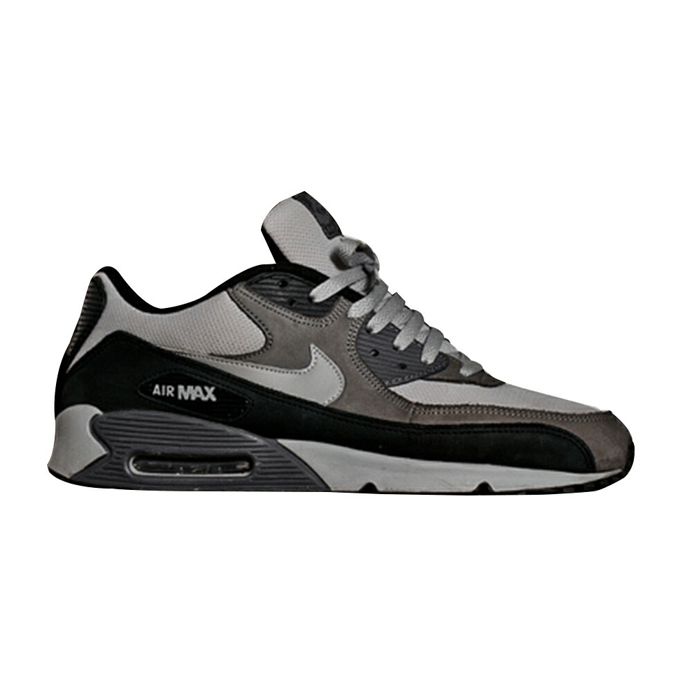 ナイキ マックス レザー 灰色 グレー 黒色 ブラック エアマックス スニーカー メンズ NIKE AIR MAX 90 LEATHER / MEDIUM GREY BLACK LIGHT GRAPHITE