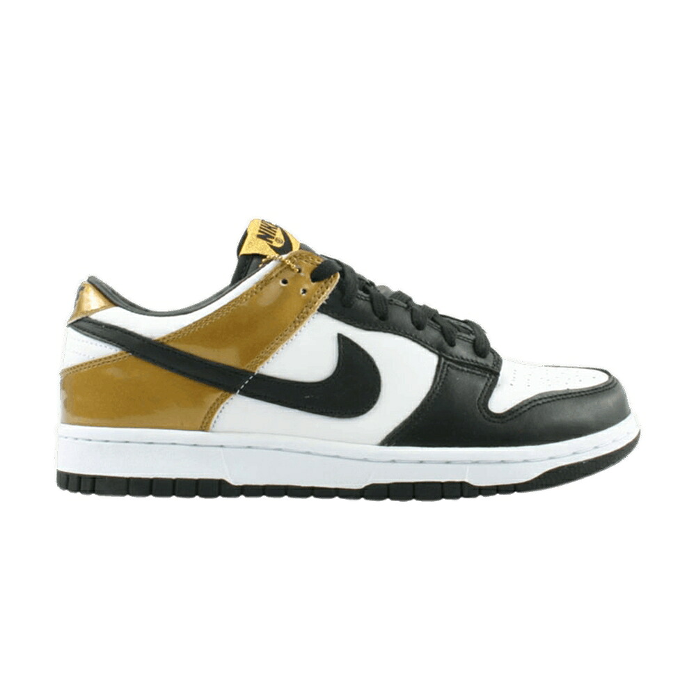 ナイキ ダンク 白色 ホワイト 黒色 ブラック ゴールド ダンクロー スニーカー メンズ NIKE DUNK LOW / WHITE BLACK METALLIC GOLD｜スニケス