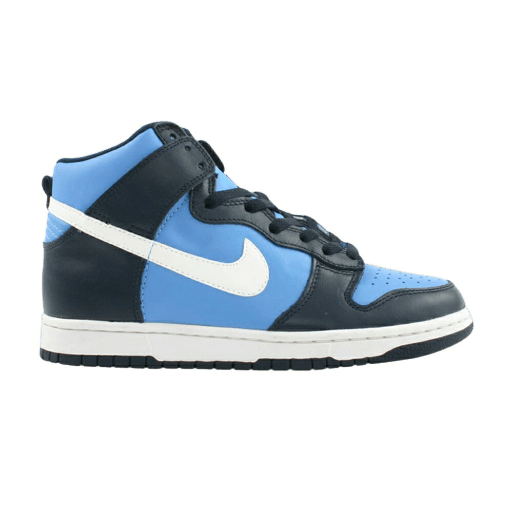 ナイキ ダンク ハイ カロライナ 青色 ブルー 白色 ホワイト 紺色 ネイビー ダンクハイ スニーカー メンズ NIKE DUNK HIGH / CAROLINA BLUE WHITE MN NAVY｜スニケス