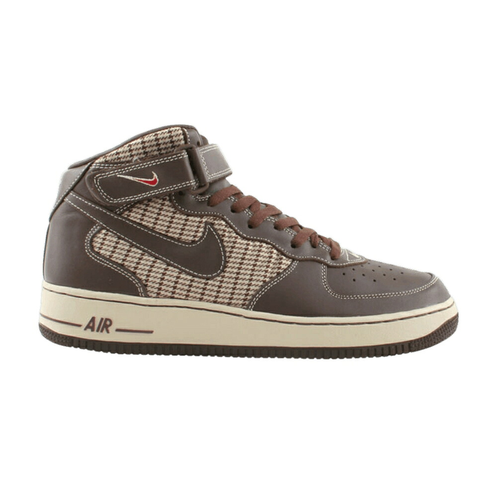 ナイキ ミッド プレミアム ネット エアフォース スニーカー メンズ NIKE AIR FORCE 1 MID PREMIUM / DARK OAK DARK OAK NET BONE|スニケス