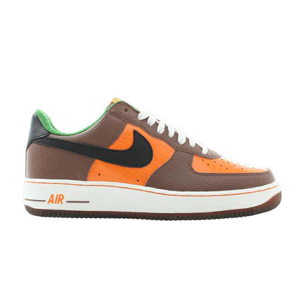 ナイキ プレミアム ショック 橙 オレンジ 黒色 ブラック エアフォース UPER BOWL スニーカー メンズ NIKE AIR FORCE 1 PREMIUM / SHOCK ORANGE BLACK BISON