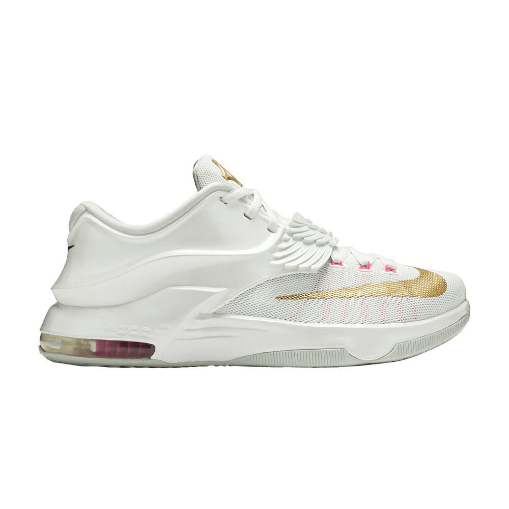 ナイキ 白いこと 白いこと ゴールド サクラ色 \u0027AUNT PEARL\u0027 スニーカー メンズ NIKE KD 7 PRM / WHITE METALLIC GOLD PINK POW