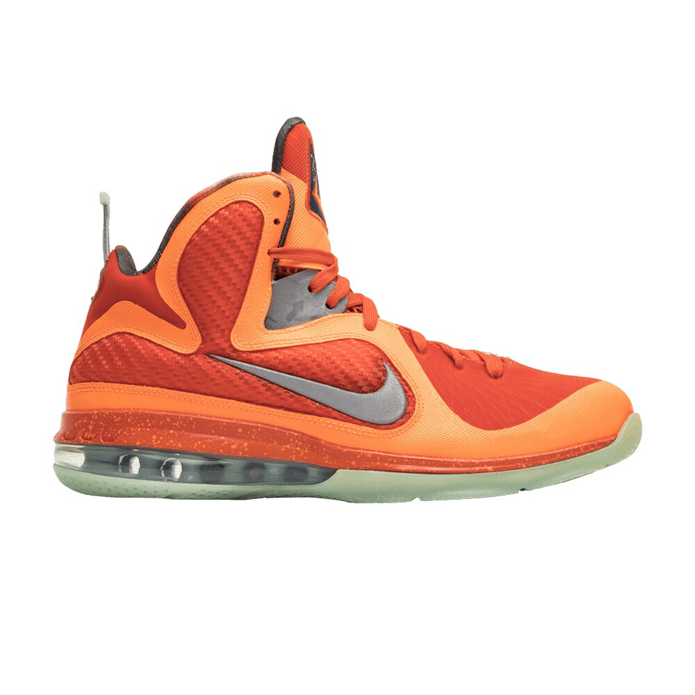 ナイキ レブロン 橙 オレンジ色 しろがね色 しろがね色 \u0027BIG BANG\u0027 スニーカー メンズ NIKE LEBRON 9 AS 2012 / TOTAL ORANGE METALLIC SILVER
