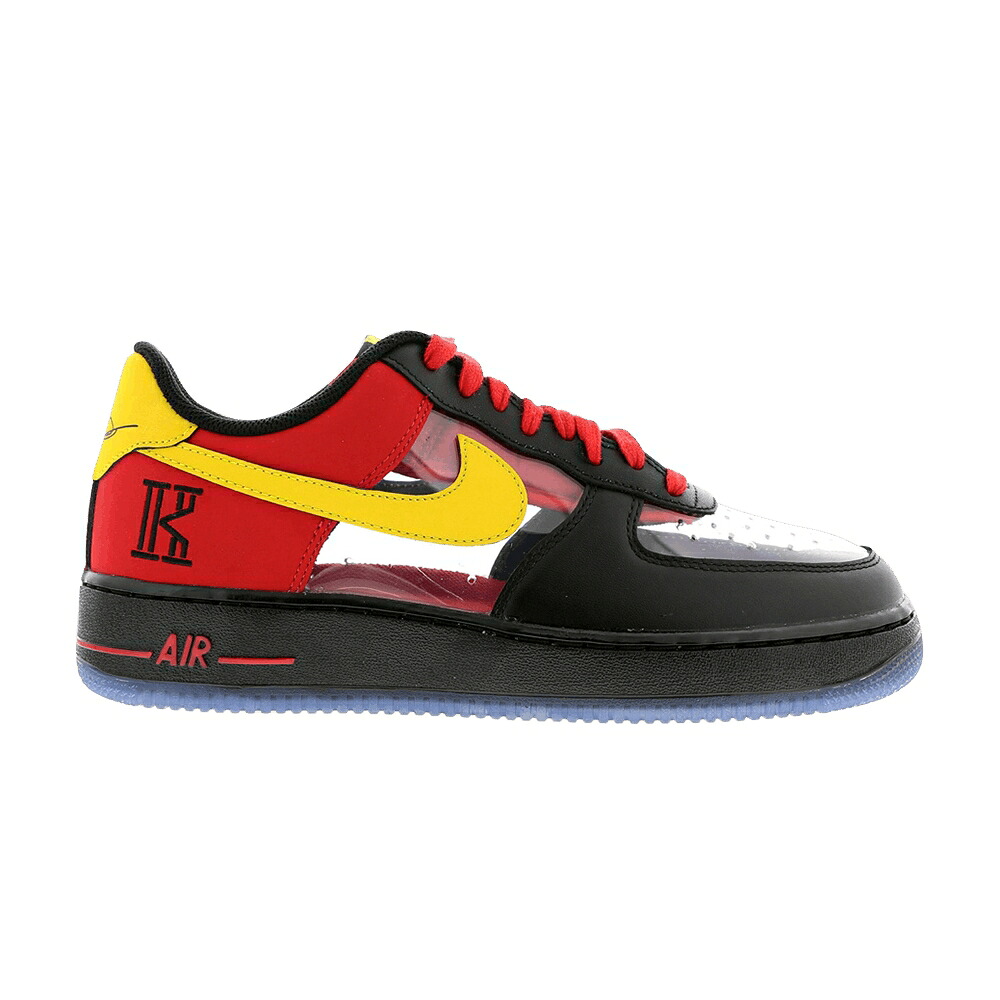 ナイキ 黒いこと 黒いこと 黄味がかった 黄色 赤 赤いこと 空軍 \u0027KYRIE IRVING\u0027 スニーカー メンズ NIKE AIR FORCE 1 CMFT SIGNATURE QS / BLACK TOUR YELLOW UNVRSTY RED