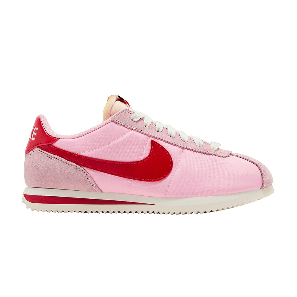 ナイキ コルテッツ サクラ色 たき火 赤 赤いこと \u0027SOFT RED\u0027 スニーカー レディース NIKE WMNS CORTEZ TXT PINK FIRE / MEDIUM SOFT PINK FIRE RED SAIL