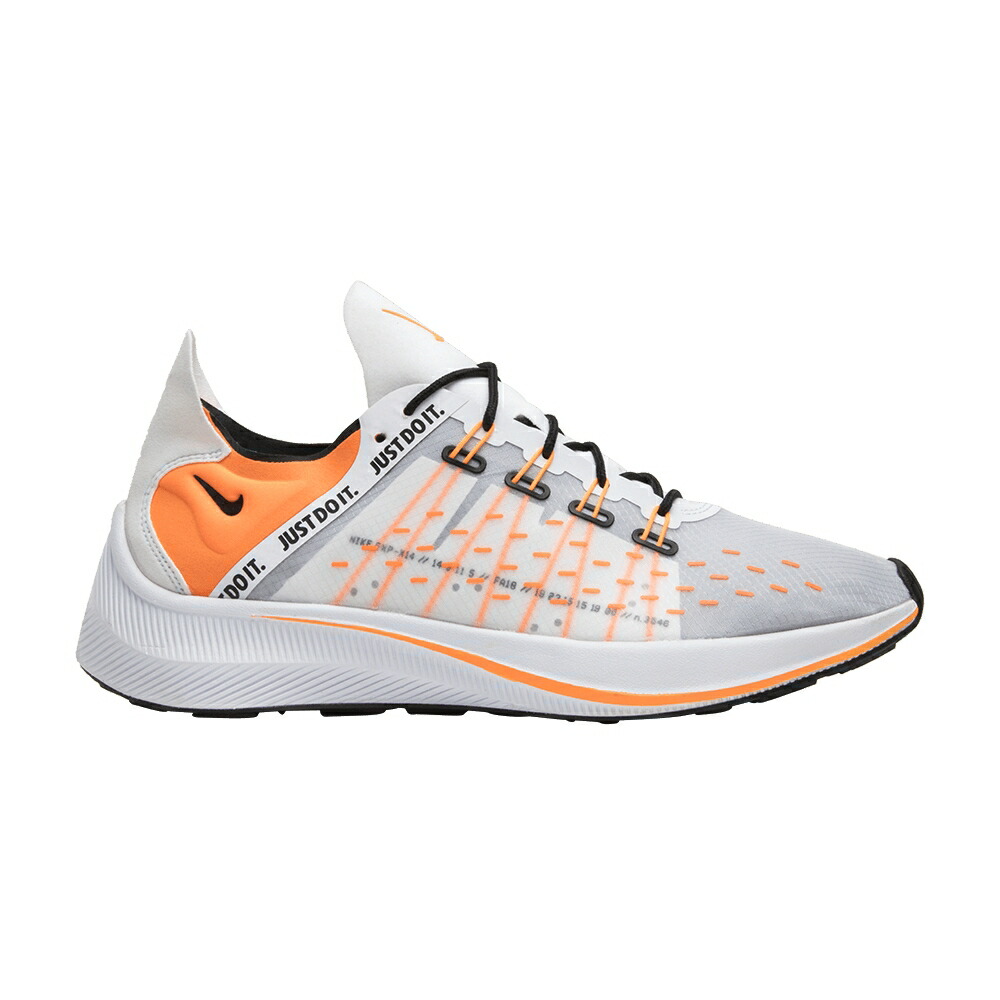 ナイキ 白色 ホワイト 橙 オレンジ 黒色 ブラック JUST IT スニーカー メンズ NIKE EXP-X14 SE DO / WHITE TOTAL ORANGE BLACK WOLF