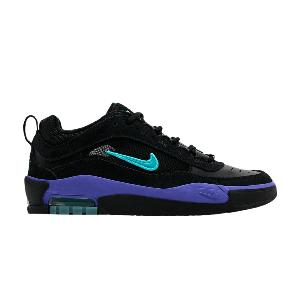 ナイキ マックス エスビー 黒色 ブラック 紫 バイオレット エアマックス 'BLACK GRAPE' スニーカー メンズ NIKE AIR MAX ISHOD WAIR SB / BLACK BLACK PERSIAN VIOLET DUSTY