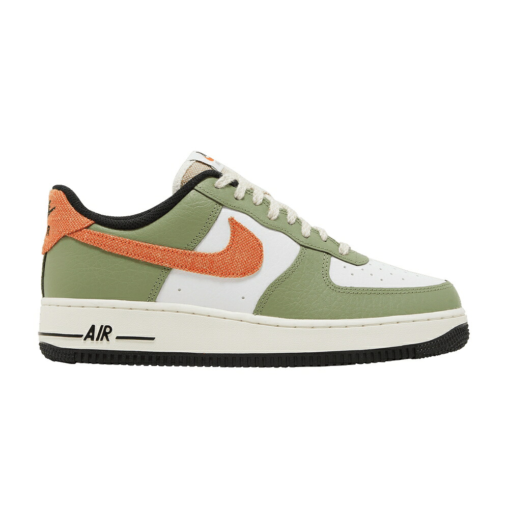 ナイキ 緑 グリーン 白色 ホワイト エアフォース '07 'OIL ORANGE' スニーカー メンズ NIKE AIR FORCE 1 GREEN / OIL GREEN WHITE SAIL SAFETY|スニケス