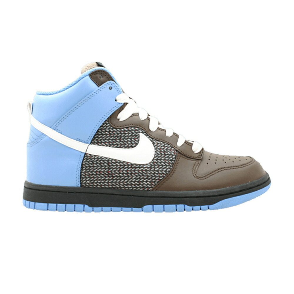 ナイキ ダンク ハイ 茶色 ブラウン 白色 ホワイト 青色 ブルー W ダンクハイ スニーカー メンズ NIKE DUNK HIGH / BRQ BROWN WHITE UNIVERSITY BLUE