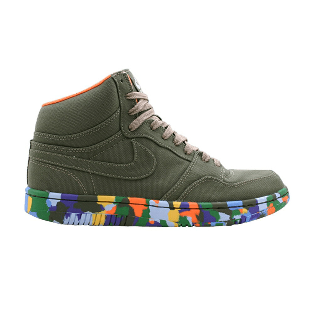 ナイキ コート アーミー オリーブ 青色 ブルー スニーカー メンズ NIKE COURT FORCE HI / ARMY OLIVE ICE BLUE UNIVERSITY