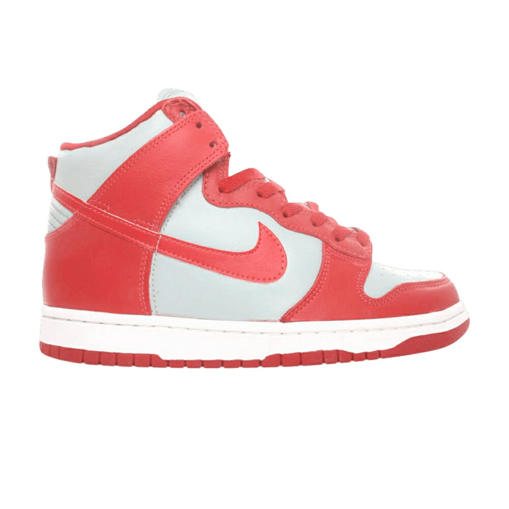ナイキ ダンク ご機嫌 しろがね色 しろがね色 赤 赤いこと ダンクハイ スニーカー メンズ NIKE DUNK HIGH LE / SILVER VARSITY RED