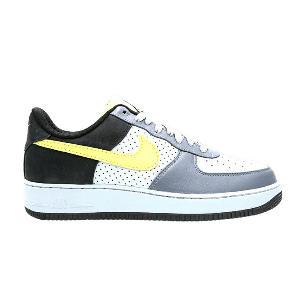 ナイキ プレミアム 灰色 グレー 黄色 イエロー 黒色 ブラック エアフォース 'WILDWOOD' スニーカー メンズ NIKE AIR FORCE 1 LOW PREMIUM / FLINT GREY SONIC YELLOW BLACK